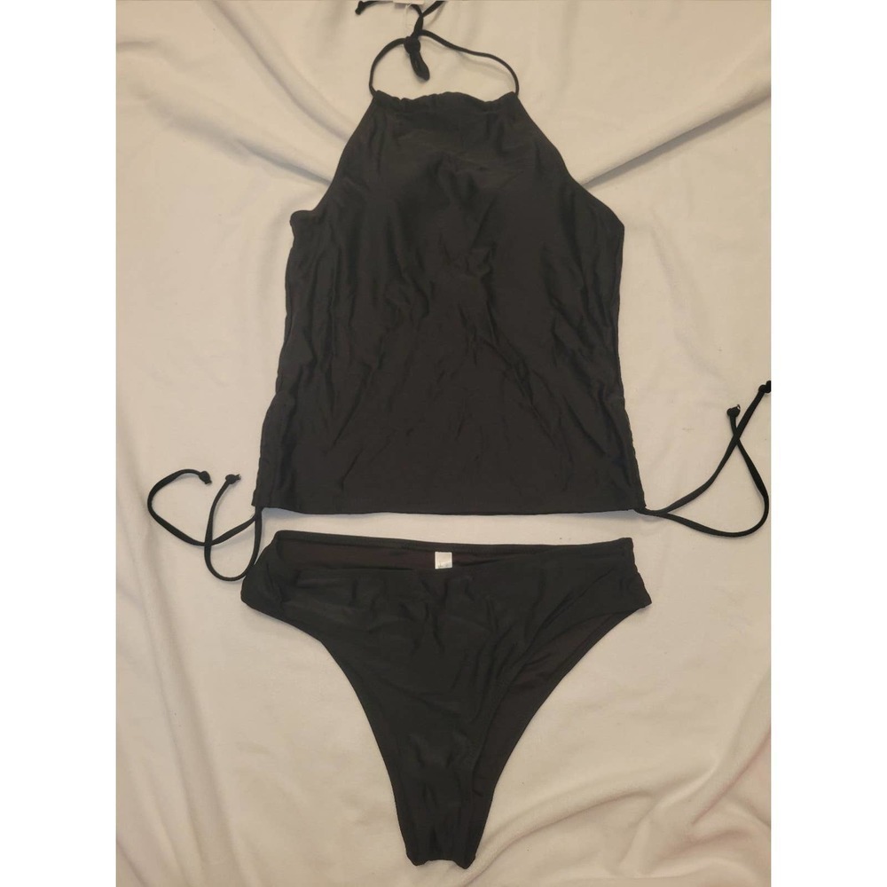 NWOT Black halter Tankini Bikini size medium